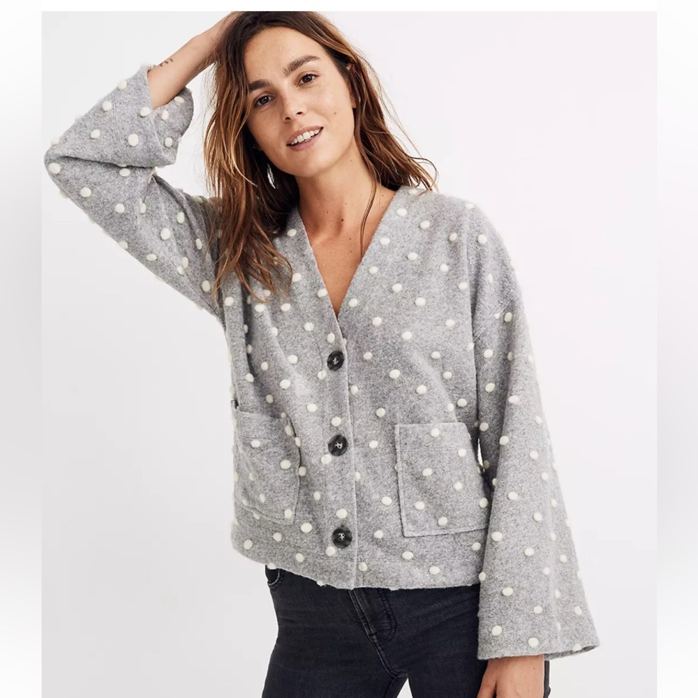 Texture & Thread Boxy Bobble Cardigan - image 1